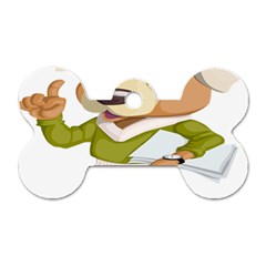 Dog Pet Dressed Point Papers Dog Tag Bone (two Sides) by Sapixe