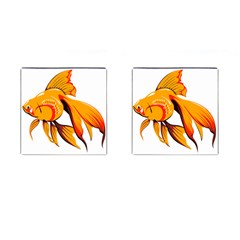 Goldfish Fish Tank Water Tropical Cufflinks (square) by Sapixe