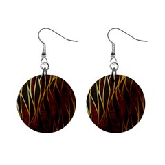 Snake In The Grass Red And Black Seamless Design Mini Button Earrings by flipstylezfashionsLLC