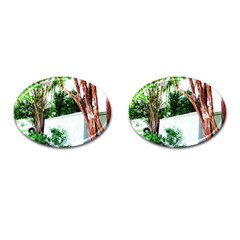 Hot Day In Dallas 40 Cufflinks (oval) by bestdesignintheworld