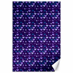 Hearts Butterflies Blue Canvas 12  X 18   by snowwhitegirl