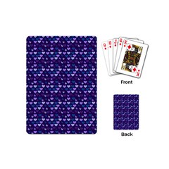 Hearts Butterflies Blue Playing Cards (mini)  by snowwhitegirl