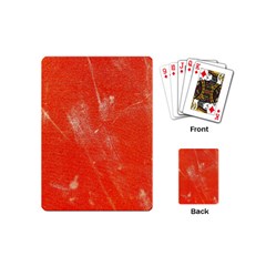 Grunge Red Tarpaulin Texture Playing Cards (mini)  by FunnyCow