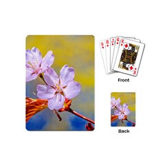 Sakura Flowers On Yellow Playing Cards (mini)  by FunnyCow