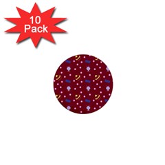 Cakes And Sundaes Red 1  Mini Buttons (10 Pack)  by snowwhitegirl