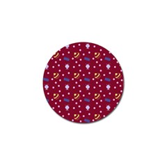 Cakes And Sundaes Red Golf Ball Marker by snowwhitegirl