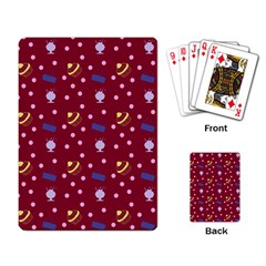 Cakes And Sundaes Red Playing Card by snowwhitegirl