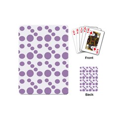 Violet Dots Playing Cards (mini)  by snowwhitegirl