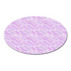 Silly Stripes Lilac Oval Magnet by snowwhitegirl