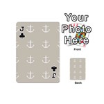 Lt Grey Anchors Playing Cards 54 (Mini)  Front - ClubJ