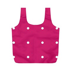 Small Pink Dot Full Print Recycle Bags (m)  by snowwhitegirl