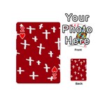 Red White Cross Playing Cards 54 (Mini)  Front - Heart2