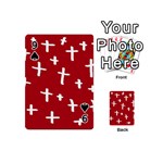 Red White Cross Playing Cards 54 (Mini)  Front - Spade9