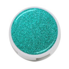 Aqua Glitter 4-port Usb Hub (one Side) by snowwhitegirl