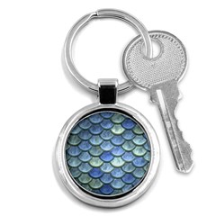 Blue Mermaid Scale Key Chains (round)  by snowwhitegirl