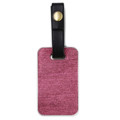 Pink  Denim Luggage Tags (one Side)  by snowwhitegirl