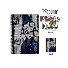 Pixie Girl Stained Glass Playing Cards 54 (mini)  by snowwhitegirl