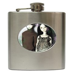 Dolls In The Grass Hip Flask (6 Oz) by snowwhitegirl