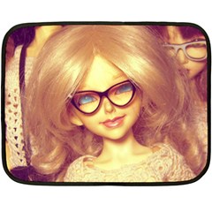 Girls With Glasses Fleece Blanket (mini) by snowwhitegirl