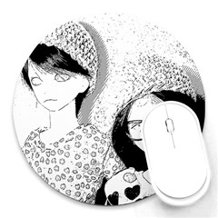 Twins Round Mousepads by snowwhitegirl
