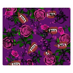 Purple  Rose Vampire Double Sided Flano Blanket (small)  by snowwhitegirl