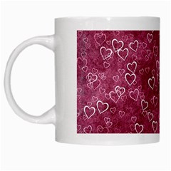 Heart Pattern White Mugs by snowwhitegirl