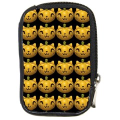 Cat Pumpkin Compact Camera Leather Case by snowwhitegirl