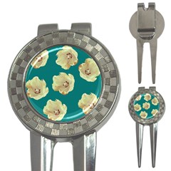 Teal Tulips 3-in-1 Golf Divots by snowwhitegirl