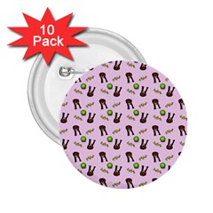School Girl Pattern Pink 2 25  Buttons (10 Pack)  by snowwhitegirl