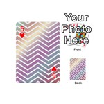 Ombre Zigzag 01 Playing Cards 54 (Mini)  Front - Heart5