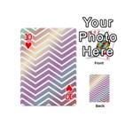 Ombre Zigzag 01 Playing Cards 54 (Mini)  Front - Heart10