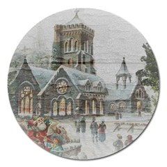 Santa Claus 1845749 1920 Magnet 5  (round) by vintage2030