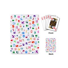 Colorful Abstract Symbols Playing Cards (mini)  by FunnyCow