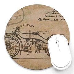 Motorcycle 1515873 1280 Round Mousepads by vintage2030