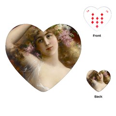 Victorian Lady In Pink Playing Cards (heart)  by vintage2030