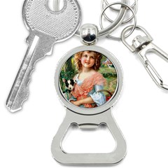 Girl With Dog Bottle Opener Key Chains by vintage2030