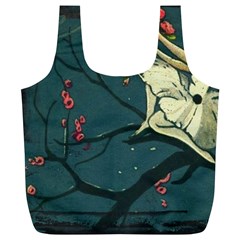 Girl And Flowers Full Print Recycle Bag (xl) by vintage2030