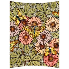 Flower And Butterfly Back Support Cushion by vintage2030