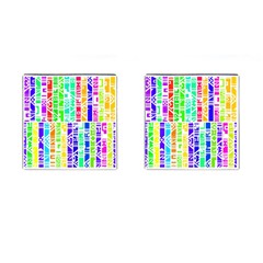 Colorful Stripes                                           Cufflinks (square) by LalyLauraFLM