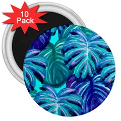Leaves Tropical Palma Jungle 3  Magnets (10 Pack)  by Sapixe