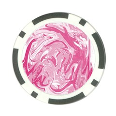 Pink Marble Painting Texture Pattern Poker Chip Card Guard (10 Pack) by Sapixe