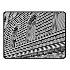 Brickwork Stone Building Facade Double Sided Fleece Blanket (small)  by Sapixe