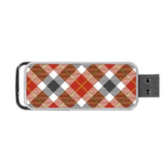 Smart Plaid Warm Colors Portable Usb Flash (one Side) by ImpressiveMoments