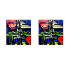 Between Two Moons 1 Cufflinks (square) by bestdesignintheworld
