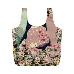 Rose Floral Doll Full Print Recycle Bag (m) by snowwhitegirl
