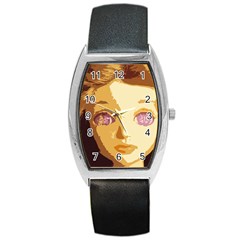 Butterfly Eyes Barrel Style Metal Watch by snowwhitegirl