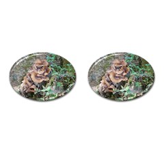 Abstract Of Mushroom Cufflinks (oval) by canvasngiftshop