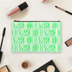 Bright Lime Green Colored Waikiki Surfboards  Cosmetic Bag (medium) by PodArtist
