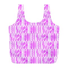 Bright Pink Colored Waikiki Surfboards  Full Print Recycle Bag (l) by PodArtist