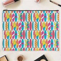 Rainbow Colored Waikiki Surfboards  Cosmetic Bag (xxxl) by PodArtist